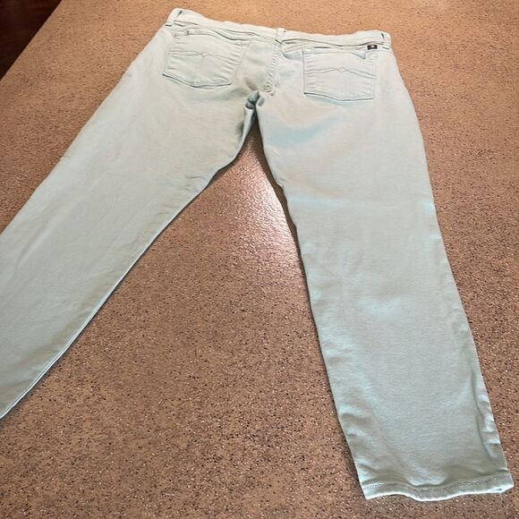Lucky Brand Zoe Straight Crop Jeans in Mint Green sz 10/30 - Picture 6 of 16